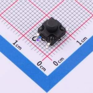 TS6665TPFS 250gf 031 Tactile Switch SMD-4P,6.2x6.2mm Switch Single Pole Single Throw Round Button 2.5N Vertical Mount - Product Image 1