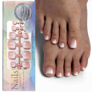 Faux ongles en acrylique ABS, forme amande et cercueil, pour presse française, 120 embouts/boîte, pour salon de manucure - Product Image 1