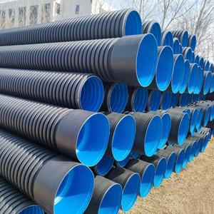 DN300-4000 HDPE đường kính lớn màu đen đôi tường ống thoát nước Ống thu thoát nước ống nhựa ống cống - Product Image 1