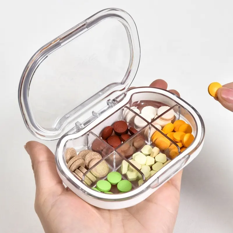 Xách Tay Pill Box Nhựa Pill Box PP Y Lưu Trữ Vitamin Trường Hợp Hàng Tuần Pill Box 7 Ngày Organizer Trường Hợp