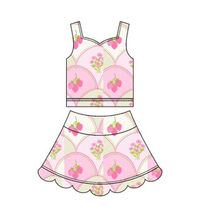 GSD3947 Vestido de Verano para Bebé Niña, Estampado de Flores Coloridas, Manga Corta, Largo hasta la Rodilla, Transpirable, Venta al Por Mayor - Product Image 6