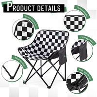 Chaise pliante portable OEM personnalisable, simple et décontractée, à dossier bas, pour camping, pique-nique et barbecue en extérieur