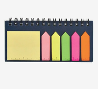 Ensemble de bureau multi-usages personnalisé avec notes adhésives et stylos, logo promotionnel, cadeau publicitaire, papeterie de bureau