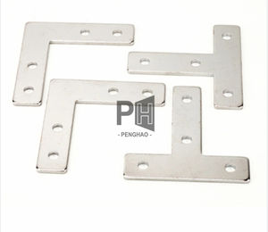 Placa de Junta en T Conector L Conexión de perfil de aluminio Soporte de junta de esquina en forma de placa duradera para perfil 2020/3030/4040 - Product Image 1