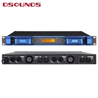 Amplificateur de puissance stéréo professionnel de classe D à 4 canaux, format 1U, 1200Wx4, pour DJ et enceintes Line Array