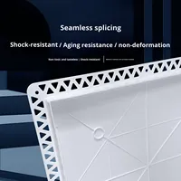Plafond suspendu encastré ABS avec trappe d'inspection dissimulée, anti-poussière, anti-humidité, design carré, pour maintenance, compatible plaques de plâtre et installations électriques