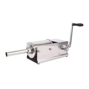 Nouvelle machine à farcir les saucisses manuelle en acier inoxydable SHUOMAN, 5 L, commerciale/retail, quatre tubes, certifiée CE, pousseur de saucisses - Product Image 3