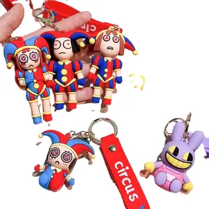 3D cartoon keychain pendant car bag keychain 3d pvc keycring 2024 style style five nights at freddy's the Amazing Digital Circus