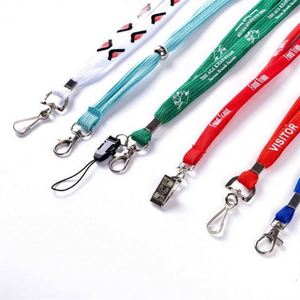 Wholesale Sublimation <b>Polyester</b> Nylon Flat Cheap Personalized Custom Logo Printing <b>Lanyard</b> - Product Image 6