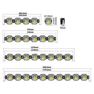 Barra de luces LED Driving Vision con diodos de montaje empotrado y cubiertas, tipo Beam 4x4 Laser de 9 pulgadas para vehículos todoterreno. - Product Image 3