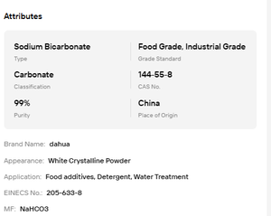 Food Grade Sodium Bicarbonate 99% NaHCO3 Baking Soda Food Additive - Product Image 6