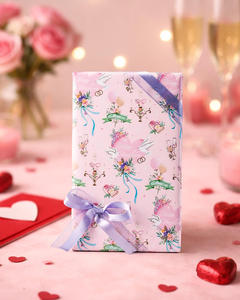 Floral Wrapping <b>Paper</b> Valentine's Day wrapping <b>paper</b> Holiday Wrapping <b>Paper</b> Pink heart-shaped <b>pattern</b> gift wrapping <b>paper</b> - Product Image 1
