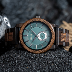 Alta calidad 43mm Dial Diámetro Cuarzo Madera Reloj inteligente Lujo Personalizable Logo Bajo MOQ Venta al por mayor Regalo de moda - Product Image 6