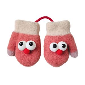 Infants <b>Baby</b> Knitting Wool Gloves Autumn Winter Warm-Keeping and Cold-<b>Proof</b> Thickened Fleece-Lined Halter With Fingers Windproof - Product Image 5
