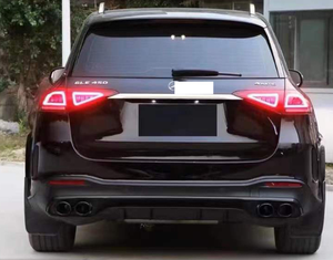 Para <span class=keywords><strong>Mercedes</strong></span> <span class=keywords><strong>GLE</strong></span> GLS <span class=keywords><strong>AMG</strong></span> <span class=keywords><strong>53</strong></span> difusor trasero negro brillante reemplazo 2020 + modelos X167 V167 - Product Image 3