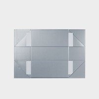 Boîtes d'emballage cadeaux de détail pliables à fermeture magnétique de couleur argent métallique de luxe personnalisées