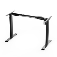 Cadre de table électrique réglable en hauteur de 28 à 46 pouces, à moteur unique, avec 2 niveaux de réglage vers le haut, pour bureau assis-debout ergonomique