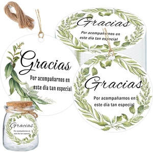 Etiquetas de Agradecimiento Personalizadas en Español con Cuerdas para Colgar, Material de Papel para Regalos y Compras - Product Image 1
