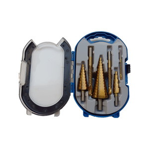 Yili Hardware 6Pc <b>Step</b> <b>Drill</b> Bit Set 368Mm Triangular Shank Gold Finish Metal Drilling Tools - Product Image 1