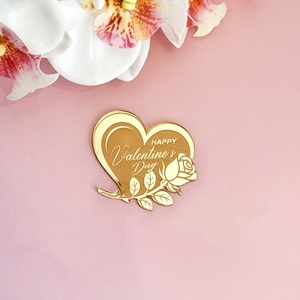 ท็อปเปอร์เค้กอะคริลิครูปหัวใจลายดอกกุหลาบสำหรับวันวาเลนไทน์ ตกแต่งด้วยน้ำผึ้งและของหวาน สำหรับตกแต่งเค้กวันเกิด - Product Image 6