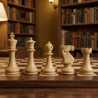 Meilleure vente Pioneer jeu d'échecs en bois fait à la main personnalisable avec boîte en carton attrayante pour les jeux d'enfants
