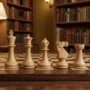 Best Selling Pioneer Customizable Handmade <b>Wooden</b> <b>Chess</b> <b>Set</b> with Attractive Cardboard Box for Children's Play - Product Image 1