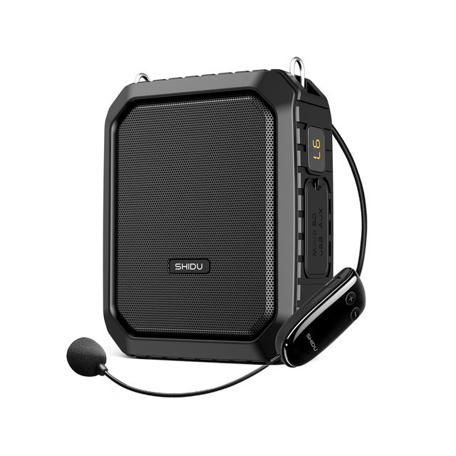 SHIDU M800 UHF 18W Loud Sound Waterproof Outdoor PA System Speaker Portable Voice Amplifier with Headset Wireless Microphones