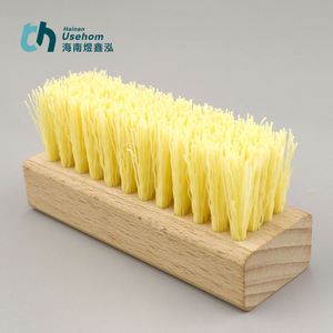 Cepillo multiusos para zapatos de madera natural con logotipo personalizado, cerdas de seda PP ecológicas para lavandería, zapatillas, limpieza del hogar - Product Image 5