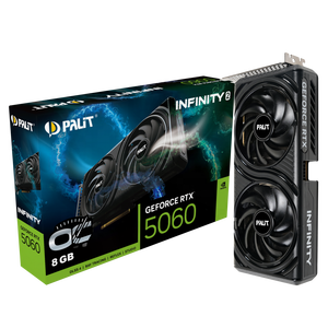 การ์ดจอ New Palit RTX 5060 2 OC 8GB 128 บิต GDDR7 28Gbps 8-pin PCIE5 สำหรับเล่นเกม GPU วิดีโอสำหรับเดสก์ท็อป คอมพิวเตอร์ขนาดกะทัดรัด รุ่น Factory Overc - Product Image 1