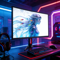 Monitor Curvo para Juegos al por Mayor, 4ms, 240Hz, Adaptive Sync, HDR, Amplia Gama de Colores, 27 Pulgadas, Panel IPS/VA, Pantalla LED para PC, DP, Altavoz, Nuevo