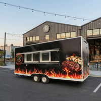 Chariot de vente ambulant personnalisé Chammp avec cuisine complète pour hot-dogs, glaces et restauration rapide