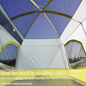 Carpa de Camping OEM para 3-4 Personas con Vestíbulo Extendido, Resistente a la Intemperie, Ventanas de Malla Transpirable, Impermeable, para Exteriores - Product Image 5