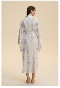 Set di 2 Pezzi Abaya Autunnale di Lusso per Donne Musulmane, Camicia <span class=keywords><strong>da</strong></span> <span class=keywords><strong>Notte</strong></span> Traspirante in Poliestere Non Tessuto con Scollo a V e Maniche Lunghe - Product Image 4