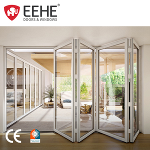 Eehe phân vùng nội thất màu đen Organ gấp cửa kính chống bão Patio bi-gấp cửa - Product Image 2