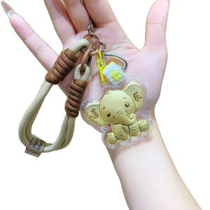 Gold Plated Cartoon Elephant Keychain Phone Charm Cute Bag Strap Gift For Friends <b>Children</b> - Product Image 5