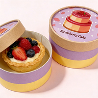 Boîtes cylindriques en carton de qualité alimentaire pour pâtisseries, emballages pour gâteaux, cupcakes, truffes, bonbons, biscuits