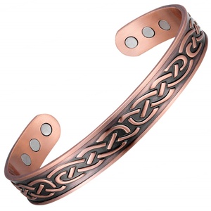 Brazalete Magnético de Cobre 99.99%, Ajustable, Alivio del Dolor de Artritis, Unisex, Joyería Clásica de Moda, Imán de Alta Potencia, Saludable - Product Image 1