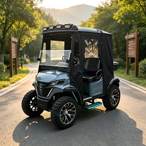 Light Blue Two‑seat Golf Cart With Black Enclosed Canopy New Design High Quality Affordable Price Electric Golf <b>Buggy</b> - Product Image 1