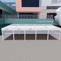 Pergola de jardin motorisée électrique de haute qualité avec toit rétractable, structure en alliage d'aluminium, télécommande, anti-UV, résistante au vent, en PVC