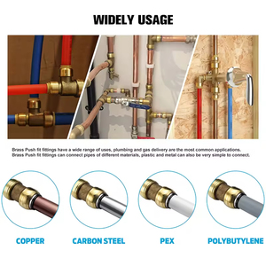 Raccords de plomberie en laiton de haute qualité raccords de morsure à dégagement rapide connecteur de couplage égal en laiton pour tuyau d'eau Pex - Product Image 5