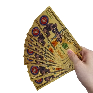Billete de Banco de Plástico Personalizado con Diseño Militar Estadounidense, Billete de Plástico con Lámina Dorada para Colección - Product Image 4