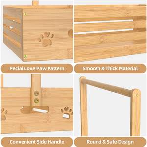 BAMBOOHOMIE fábrica de madera Baby Shower cajón armario ducha fiesta cesta con asa almacenamiento cesto bambú <span class=keywords><strong>embarazo</strong></span> regalo caja - Product Image 3