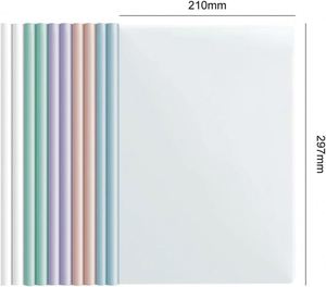 Morandi Color Custom PP A4 <b>Rod</b> Clip Large Capacity Student Triangle Folder Transparent Test Paper <b>Holder</b> Organizer Office School - Product Image 3