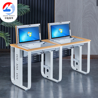 Table d'ordinateur scolaire moderne avec fonction de relevage/abaissement LCD, en acier laminé à froid haute densité, pour hébergement cloud