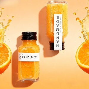 Trong Suốt Pháp Vuông <span class=keywords><strong>Mini</strong></span> 2Oz Bắn Kính Ép Nước Trái Cây Nước Giải Khát Bao Bì Chai Rỗng Rượu Chai Với Cap - Product Image 1