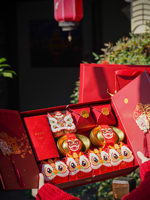 Nouvelle boîte à desserts, cadeau du Nouvel An, boîte-cadeau de gâteaux de lune de style chinois, carton de rangement portable pour le Festival de la Mi-Automne