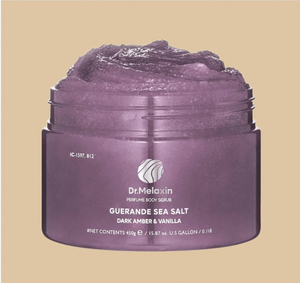 Gommage corporel au sel de la mer de Guérande, ambre foncé et vanille, exfoliant parfumé pour le soin quotidien de la peau et le bien-être spa - Product Image 4