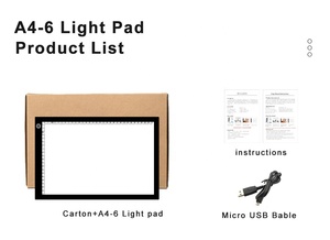 Ánh sáng lên Vẽ Hộp sao chép bảng Truy Tìm dẫn ánh sáng pad cho miêu tả và phác thảo siêu mạnh mẽ hơn 4 mảnh bảo vệ Cornet Pad - Product Image 6