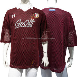 Maillot de sport rétro personnalisé à manches courtes, coupe ample, unisexe, tendance, édition fan de la marque - Product Image 6