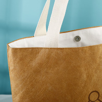Sac en papier Dupont personnalisé avec logo imprimé, sac fourre-tout publicitaire, création de texte publicitaire, sac de protection environnementale lavable